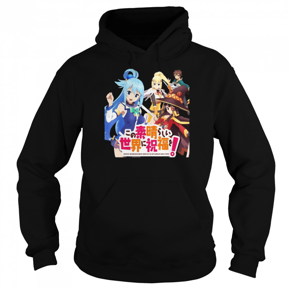 Japanese Konosuba Kono Subarashi Sekai Ni Syukufuku Woi shirt Unisex Hoodie