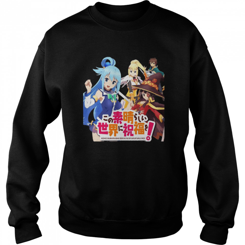 Japanese Konosuba Kono Subarashi Sekai Ni Syukufuku Woi shirt Unisex Sweatshirt