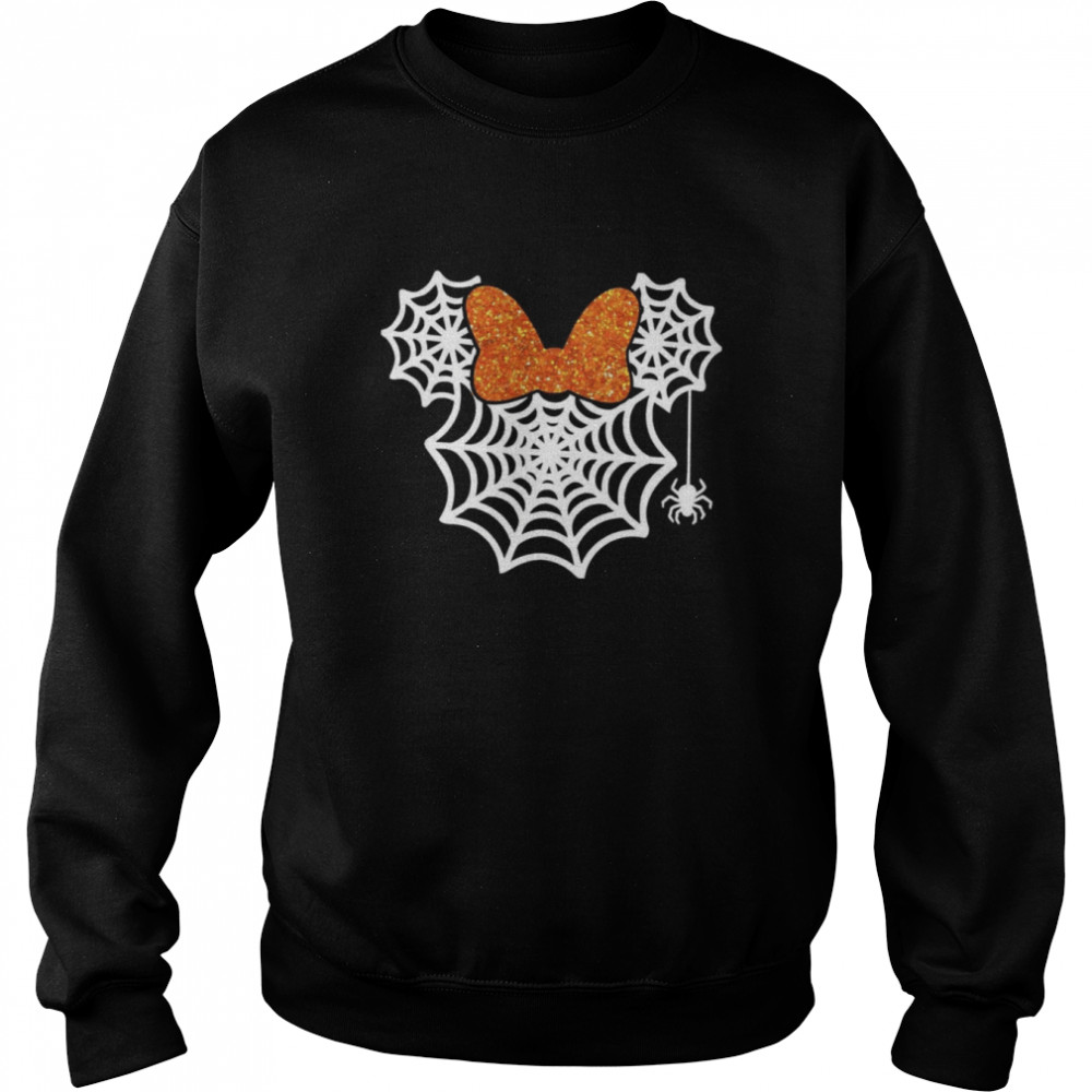 Minnie Mouse Spider Web Matching Minnie Mouse Trick Or Treat Disney Halloween shirt Unisex Sweatshirt