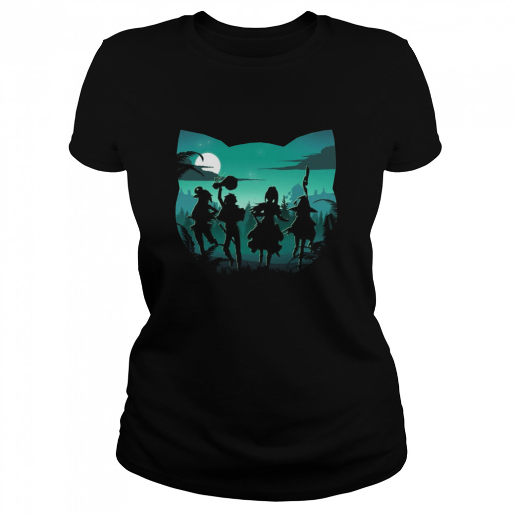 The Shadow Of Konosuba Characters Chomusuke Silhouette shirt Classic Women's T-shirt