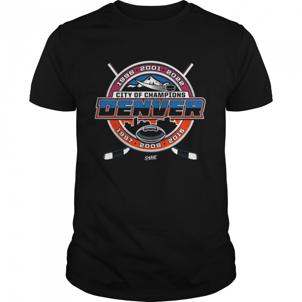 Denver City of Champions for Denver Football and Hockey 2022 shirts