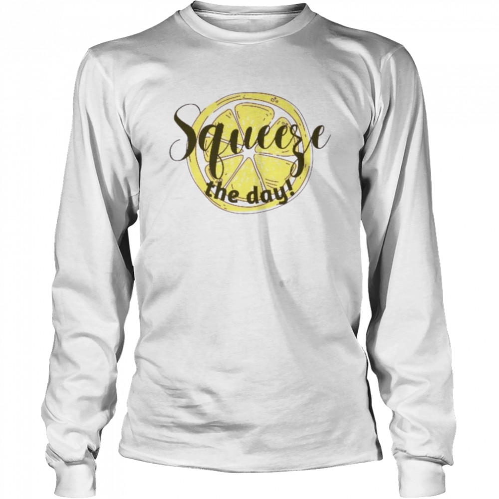 Squeeze The Day Lemon Fruit Slice shirt Long Sleeved T-shirt