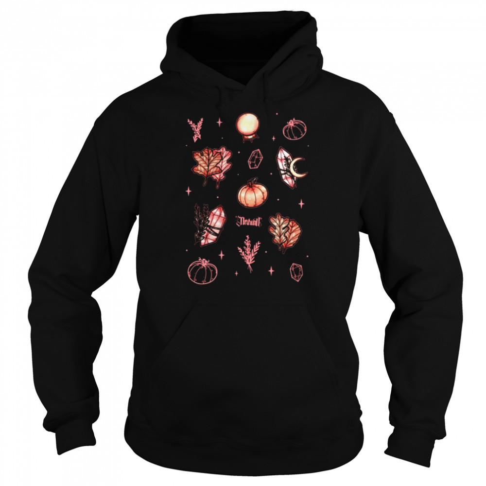 Autumn Magic Dark Halloween Pumpkin shirt Unisex Hoodie