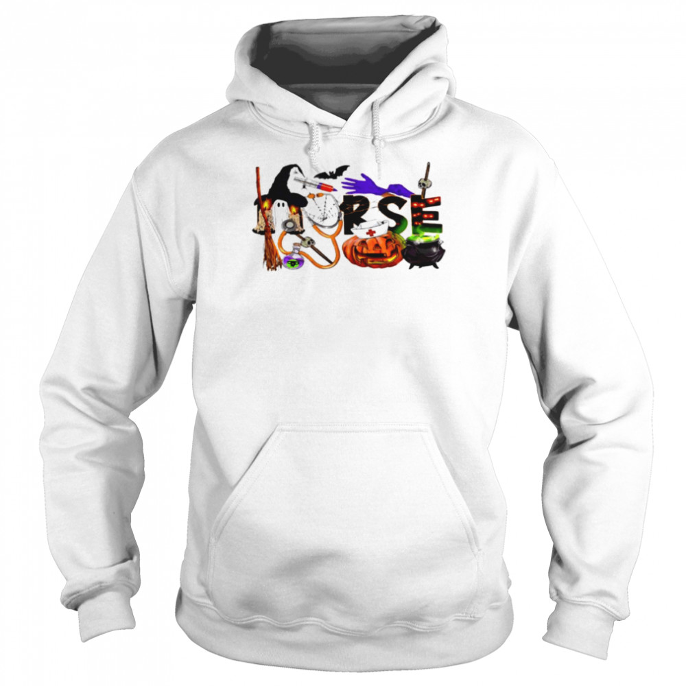 Nurse Nursing Cute Halloween Pattern shirt Unisex Hoodie