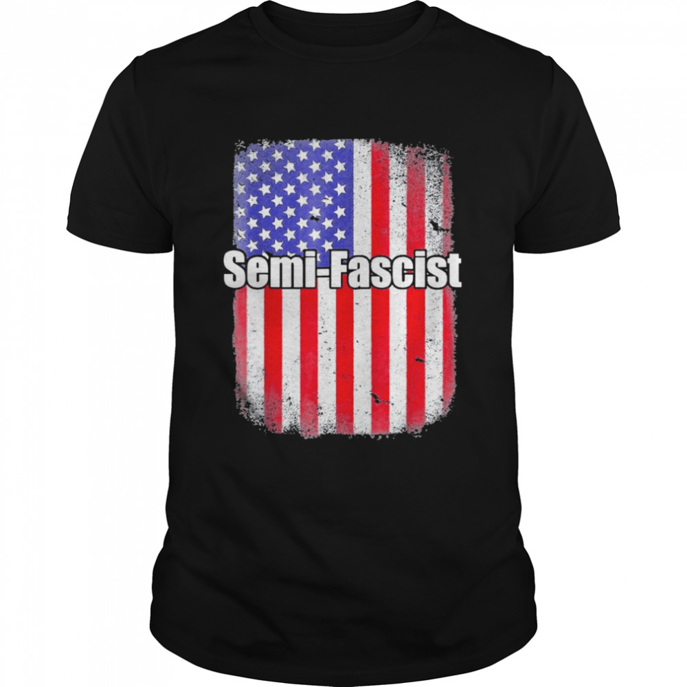 Us flag Biden Quotes Semi-Fascist Political Humor Classic Men's T-shirt