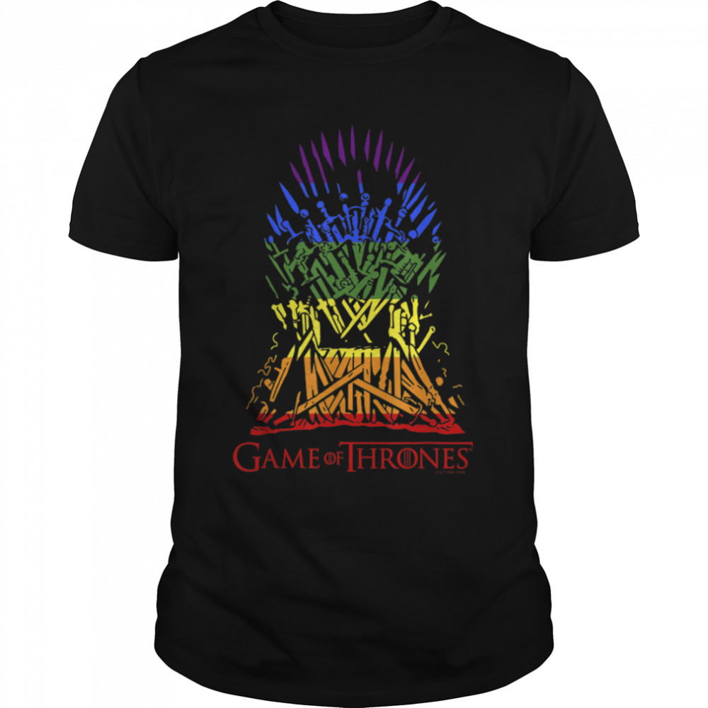 Game Of Thrones Rainbow Throne Poster T-Shirt B09RQ9Q3H3