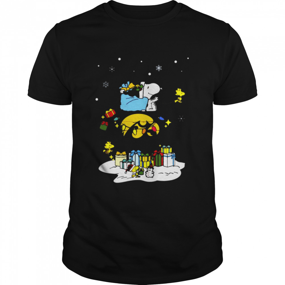 Iowa Hawkeyes Santa Snoopy Wish You A Merry Christmas 2022 Shirts