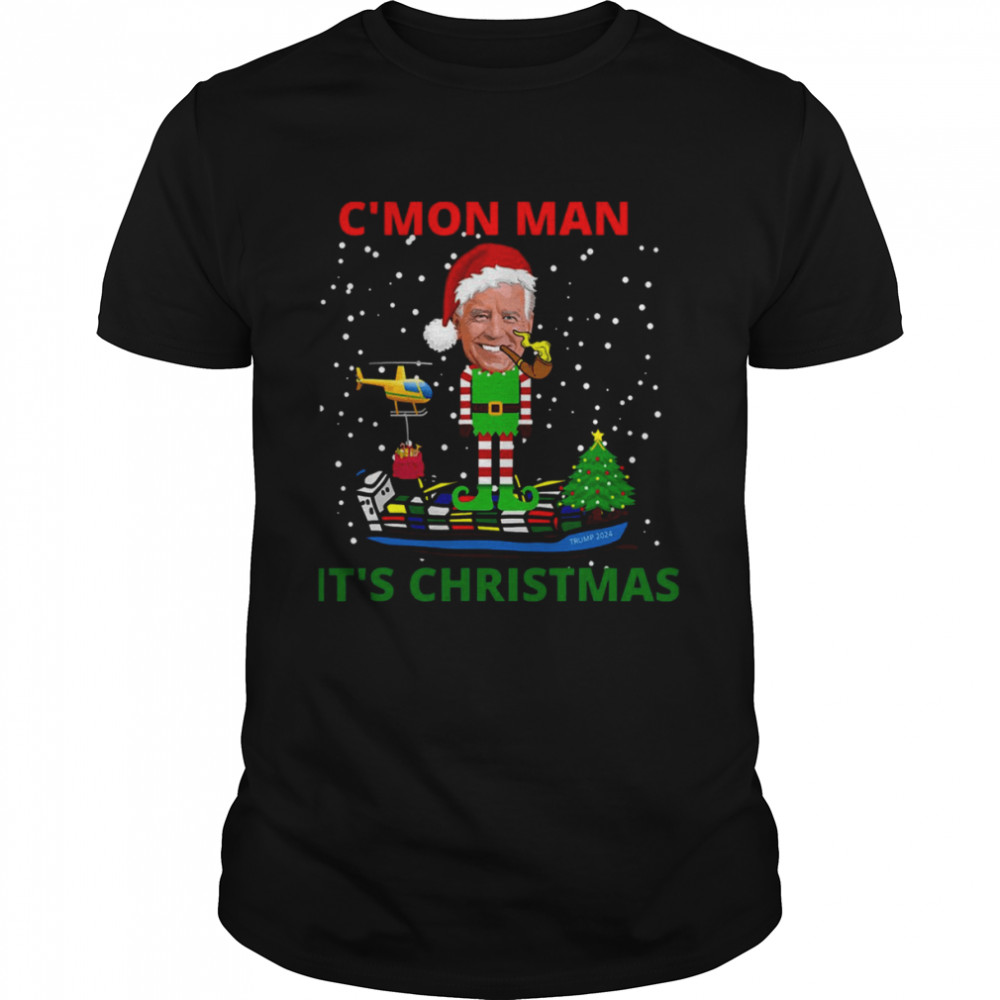 Joe Biden Christmas Funny Joe Biden Come On Man It’s Christmas shirt Classic Men's T-shirt
