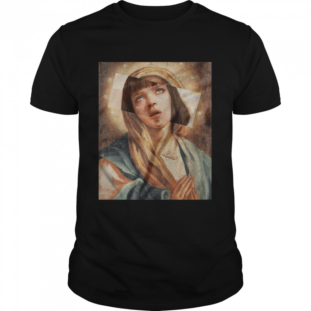 Uma Thurman Virgin Mary shirts