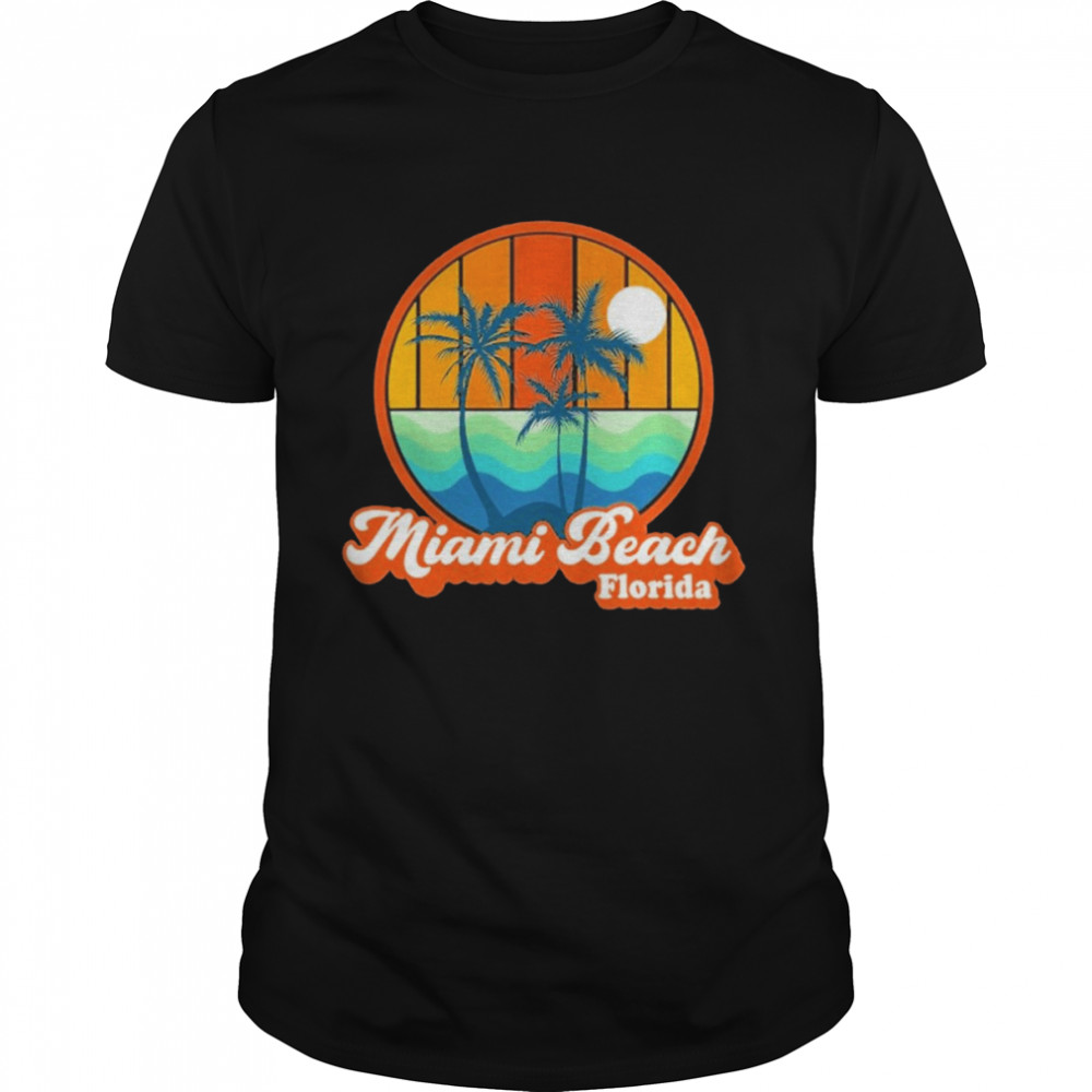 Vintage Miami Beach Florida Summer Vacation Beach Souvenirs Shirt