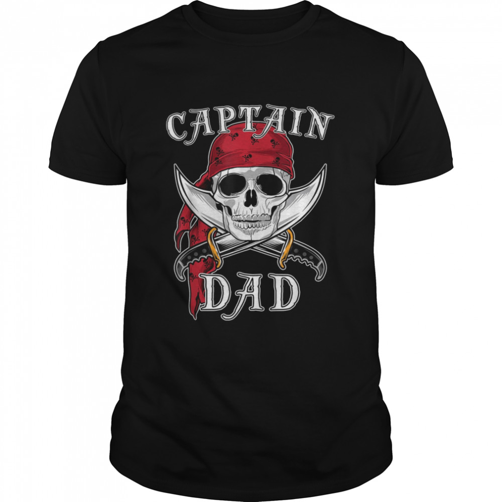 Captain Dad Skeleton Halloween shirt