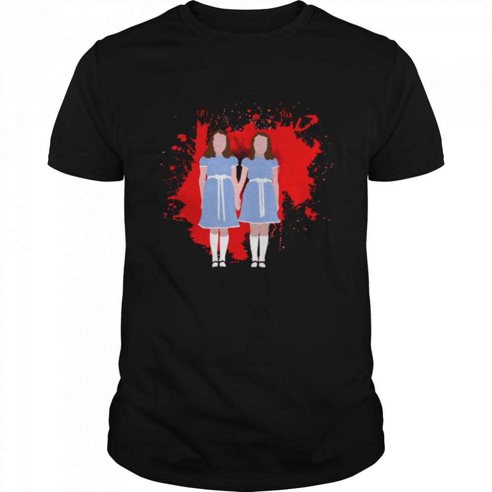 Shining Twins Horror Film Halloween Blood Bath shirt