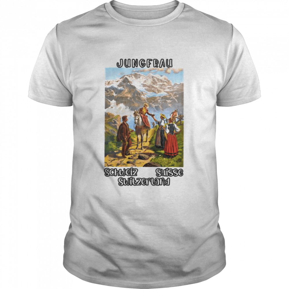 Jungfrau Panoramic Vintage Travel Switzerland shirts