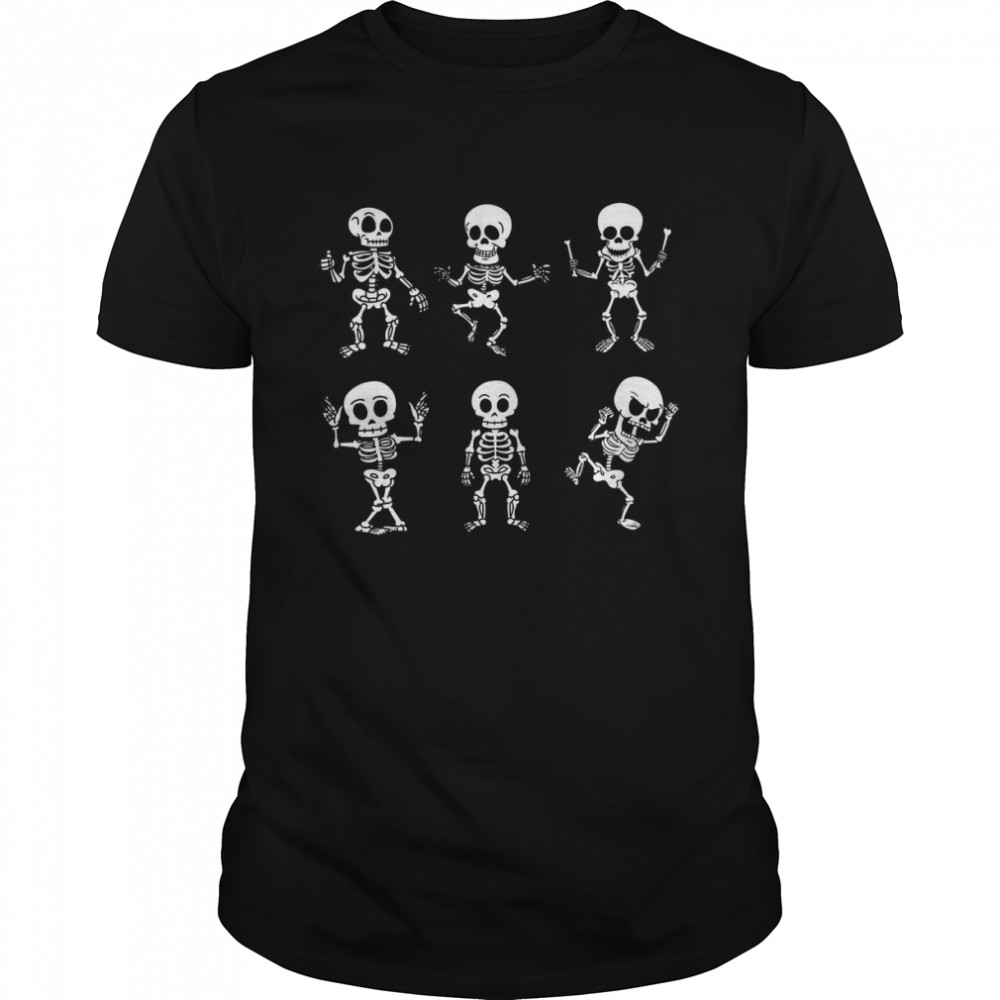 Lets’ss Dances Dancings Skeletons Fors Halloweens Vintages shirts