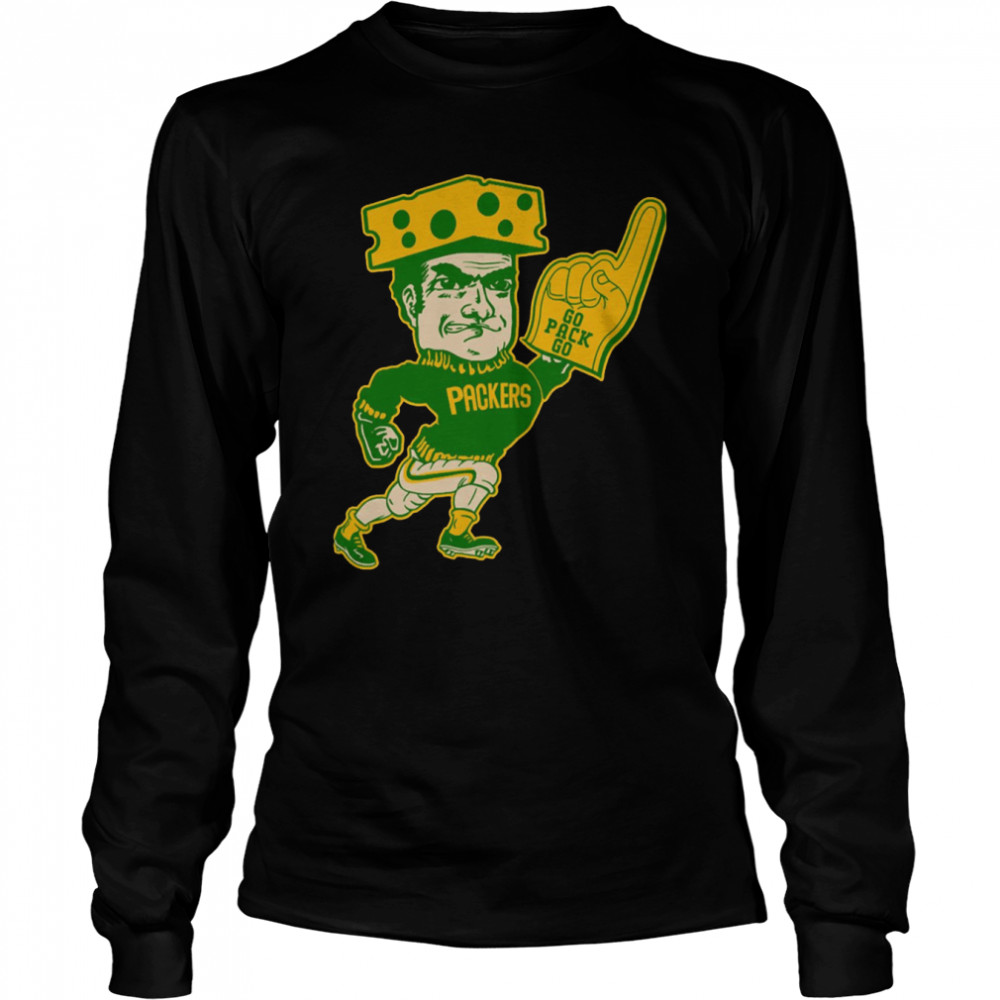 Retro Style Green Bay Packers Fan Go Pack Go shirt Long Sleeved T-shirt