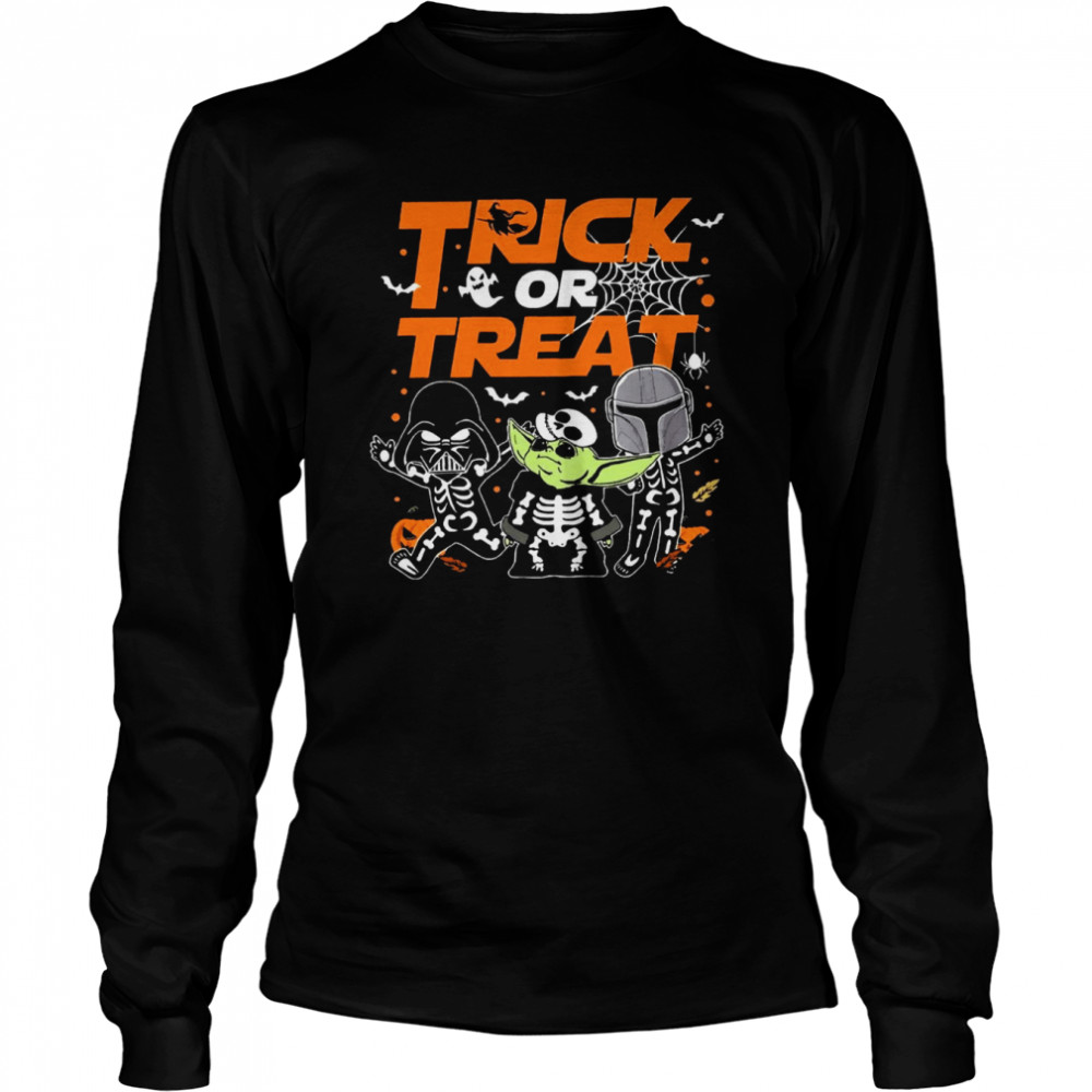 Trick Or Treat Star Wars Halloween Trick Or Treat Darth Vader T- Long Sleeved T-shirt