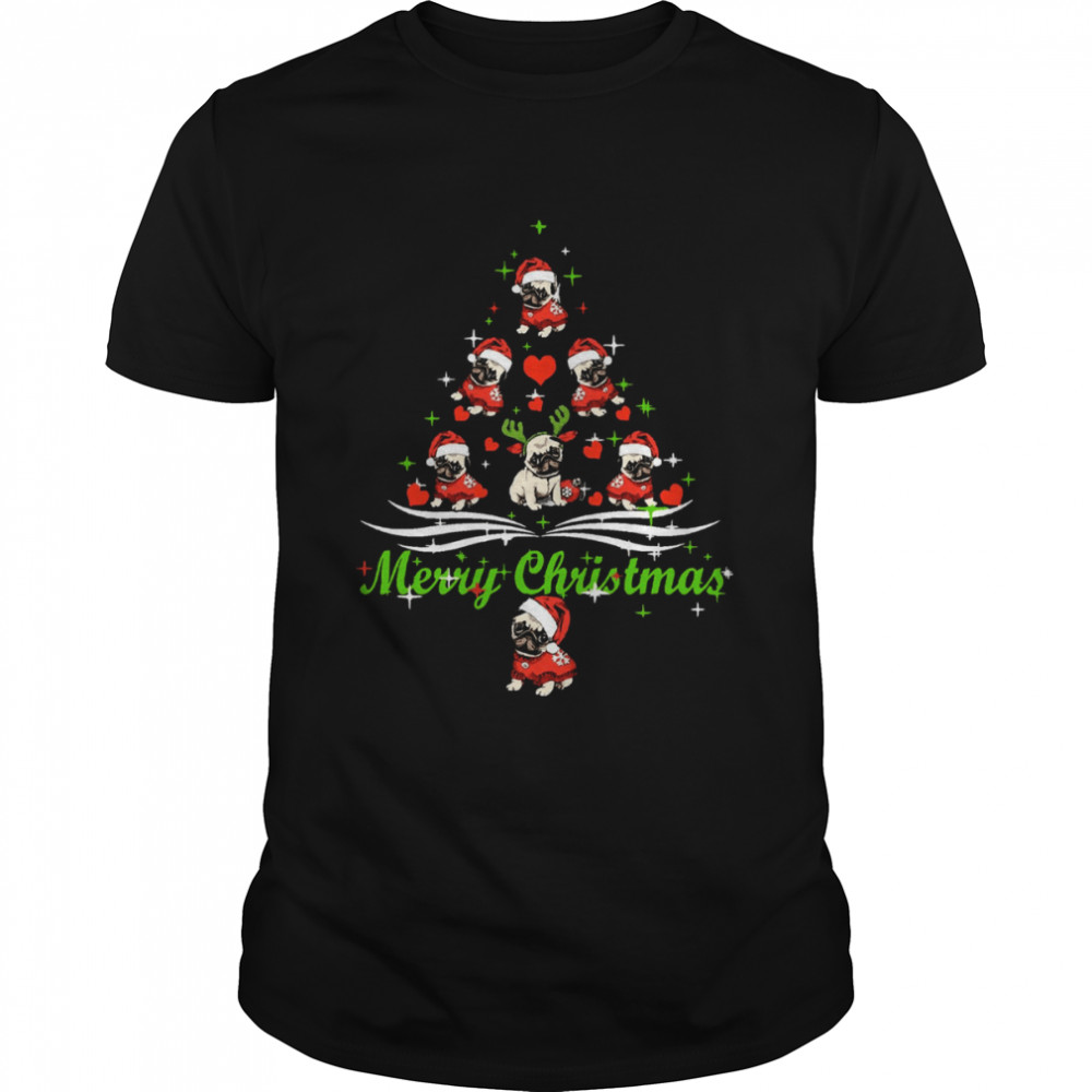 Pug Merry Christmas Funny December Festival Dog shirt Classic Men's T-shirt