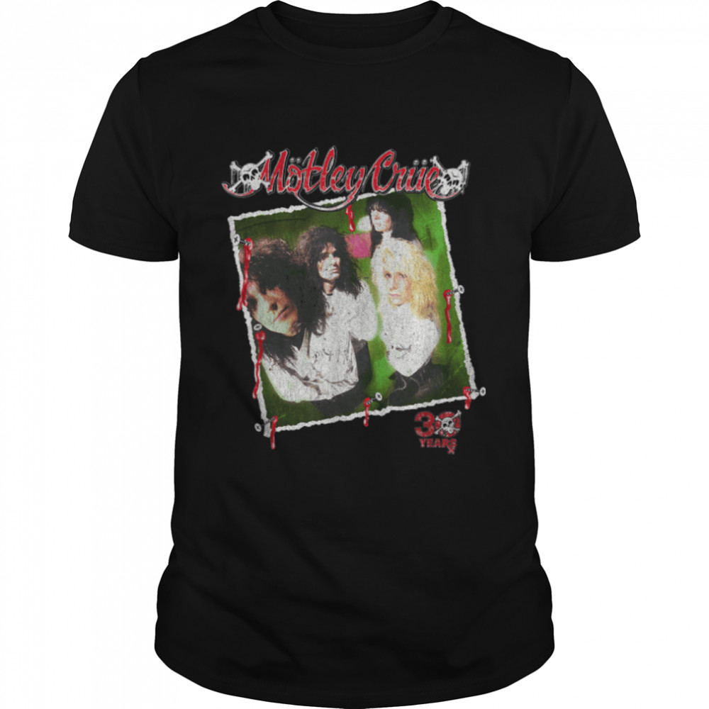 Mötley Crüe – Retro Vintage 30 Years Dr. Feelgood Photo T- B09MV7NNWG Classic Men's T-shirt