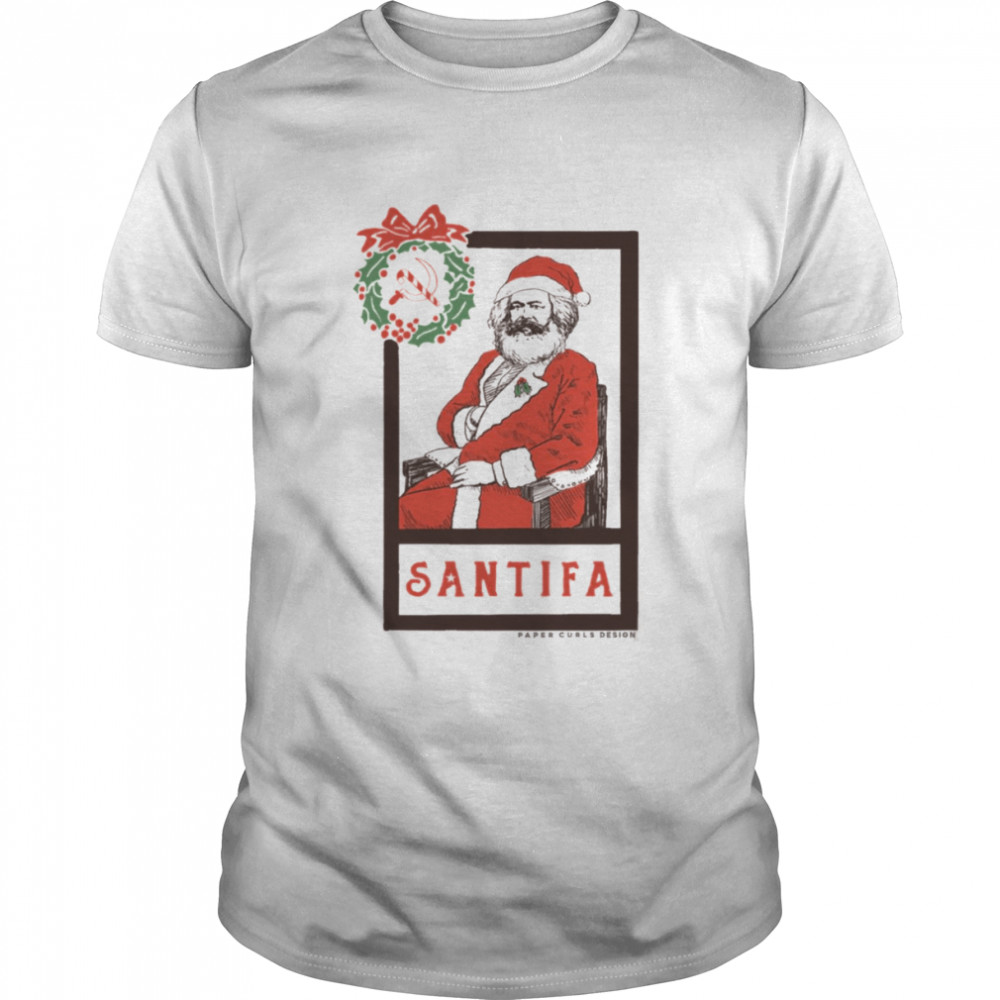 Santifa Funny Santa Art Christmas shirt Classic Men's T-shirt