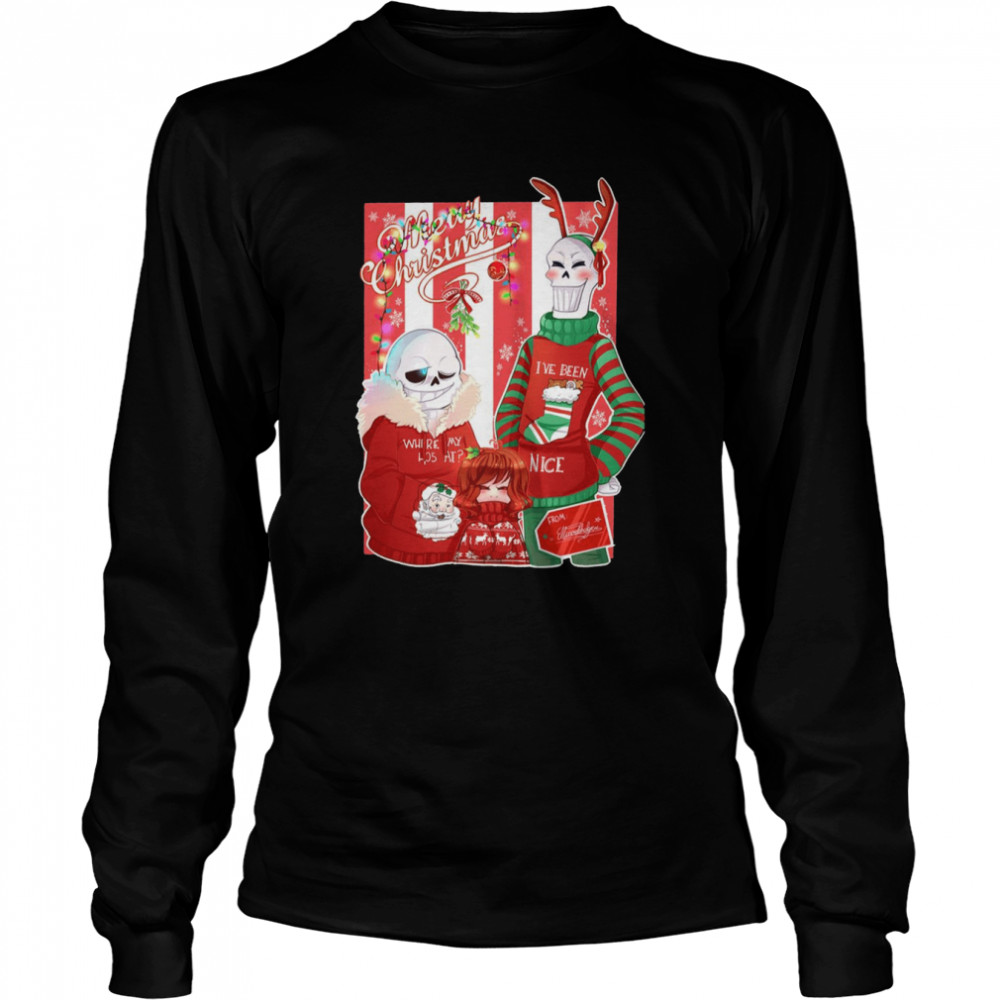A Funny Christmas Undertale Graphic shirt Long Sleeved T-shirt
