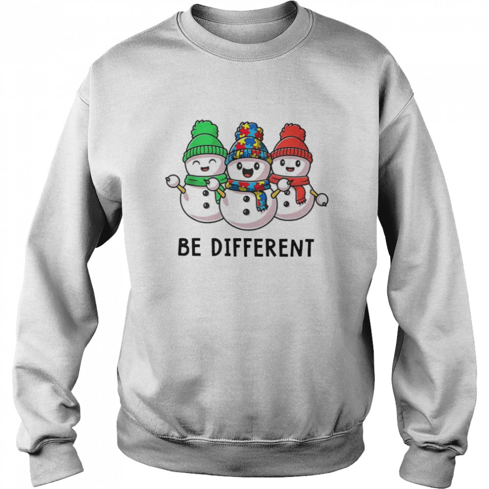 Be Different Puzzle Snowman Christmas shirt Unisex Sweatshirt