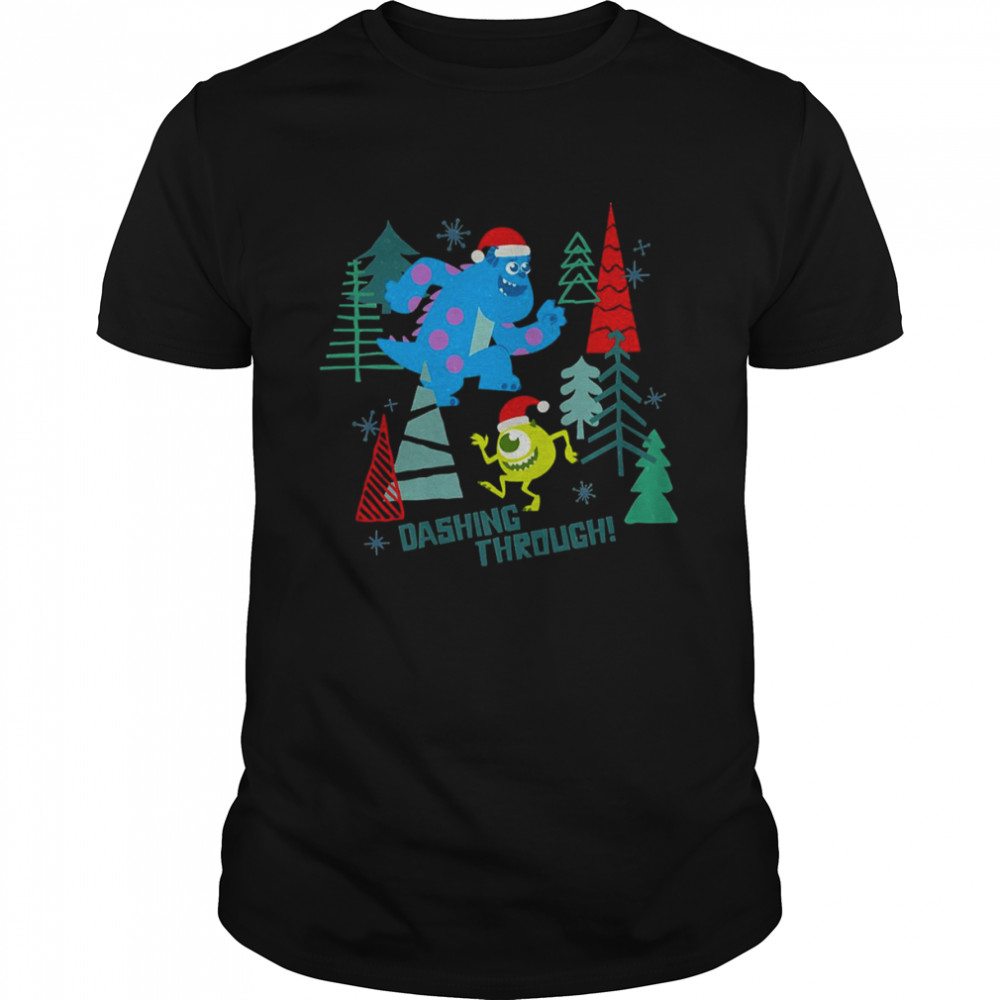 Dashing Through Monsters Inc Cartoon Pixar Christmas shirt Classic Men's T-shirt