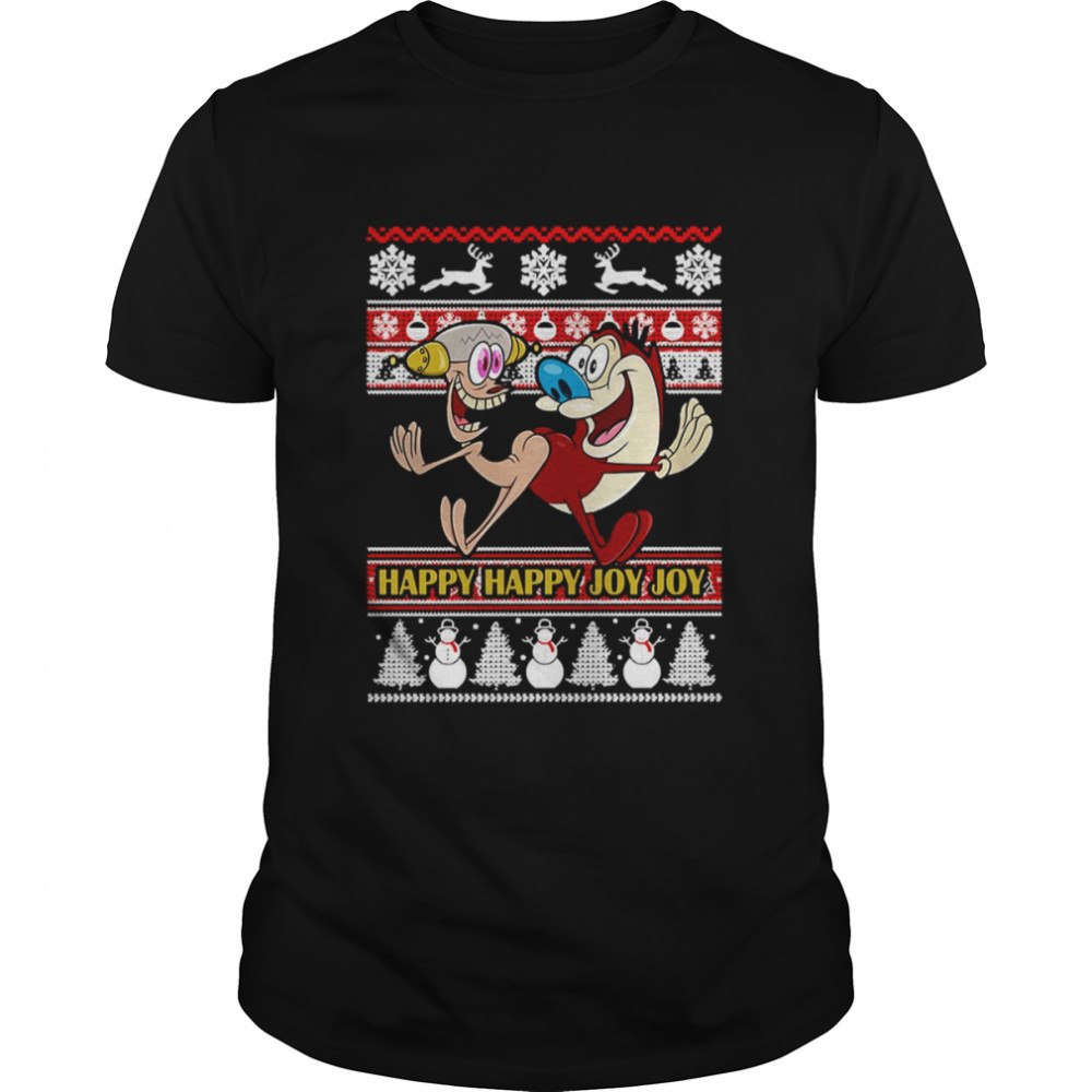 Happys Joys Merrys Christmass Rens Ands Cats Rens Ands Stimpys 90ss shirts