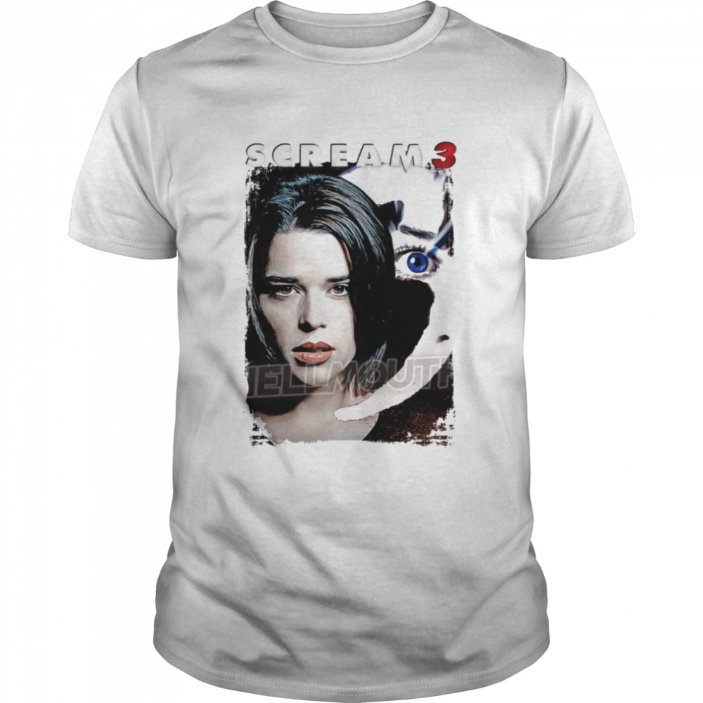 Scream 3 Movie Sidney Prescott Neve Campbell Halloween shirt Classic Men's T-shirt