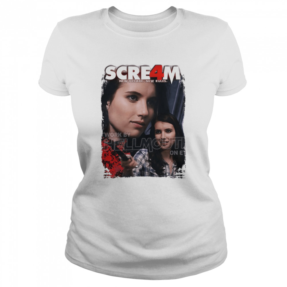 Scream 4 Jill Roberts Emma Roberts Halloween shirt Classic Women's T-shirt