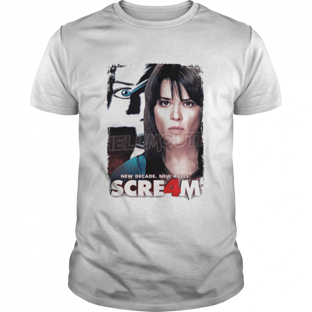 Scream 4 Movie Sidney Prescott Neve Campbell Halloween shirt Classic Men's T-shirt
