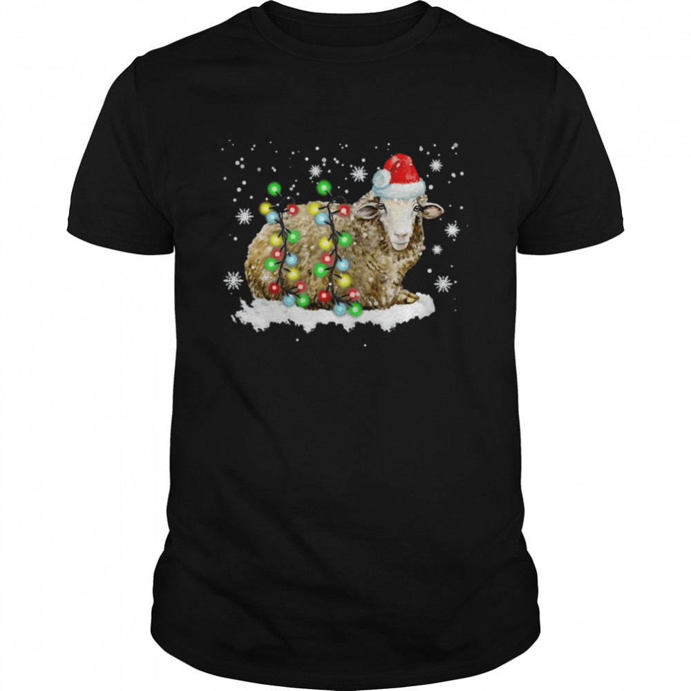 Sheep Wearing Santa Hat Christmas Mashup Limited Edition shirts
