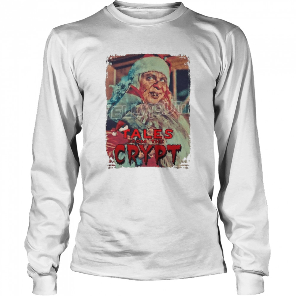 Tales From The Crypt And All Through The House Vintage Santa Christmas 1989 Halloween shirt Long Sleeved T-shirt