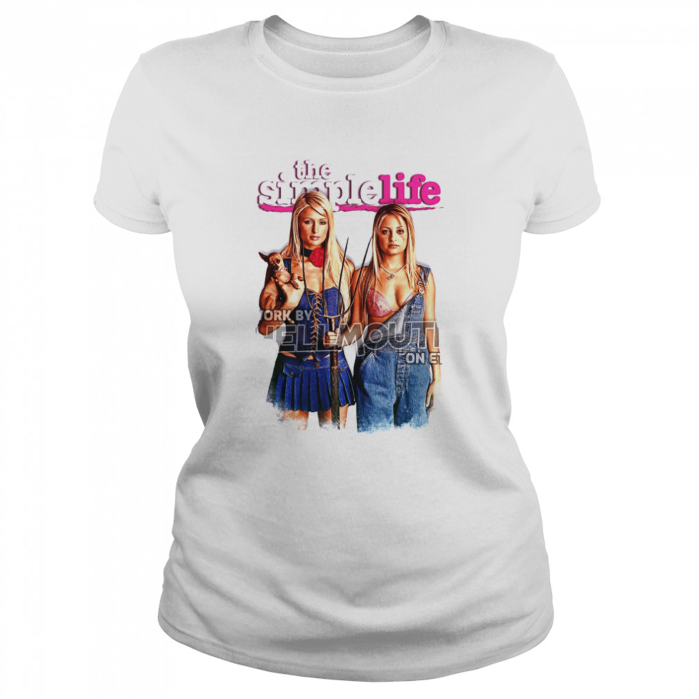 The Simple Life Retro Art Paris Hilton Nicole Richie Halloween shirt Classic Women's T-shirt