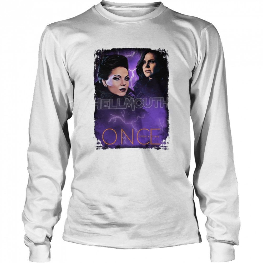 Vintage Regina Mills Evil Queen Once Upon A Time White Halloween shirt Long Sleeved T-shirt