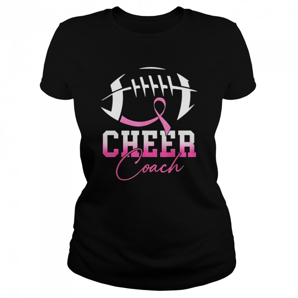 Football Cheer Coach Pink Ribbon Breast Cancer Awareness T-Shirt - Heaven  Shirt