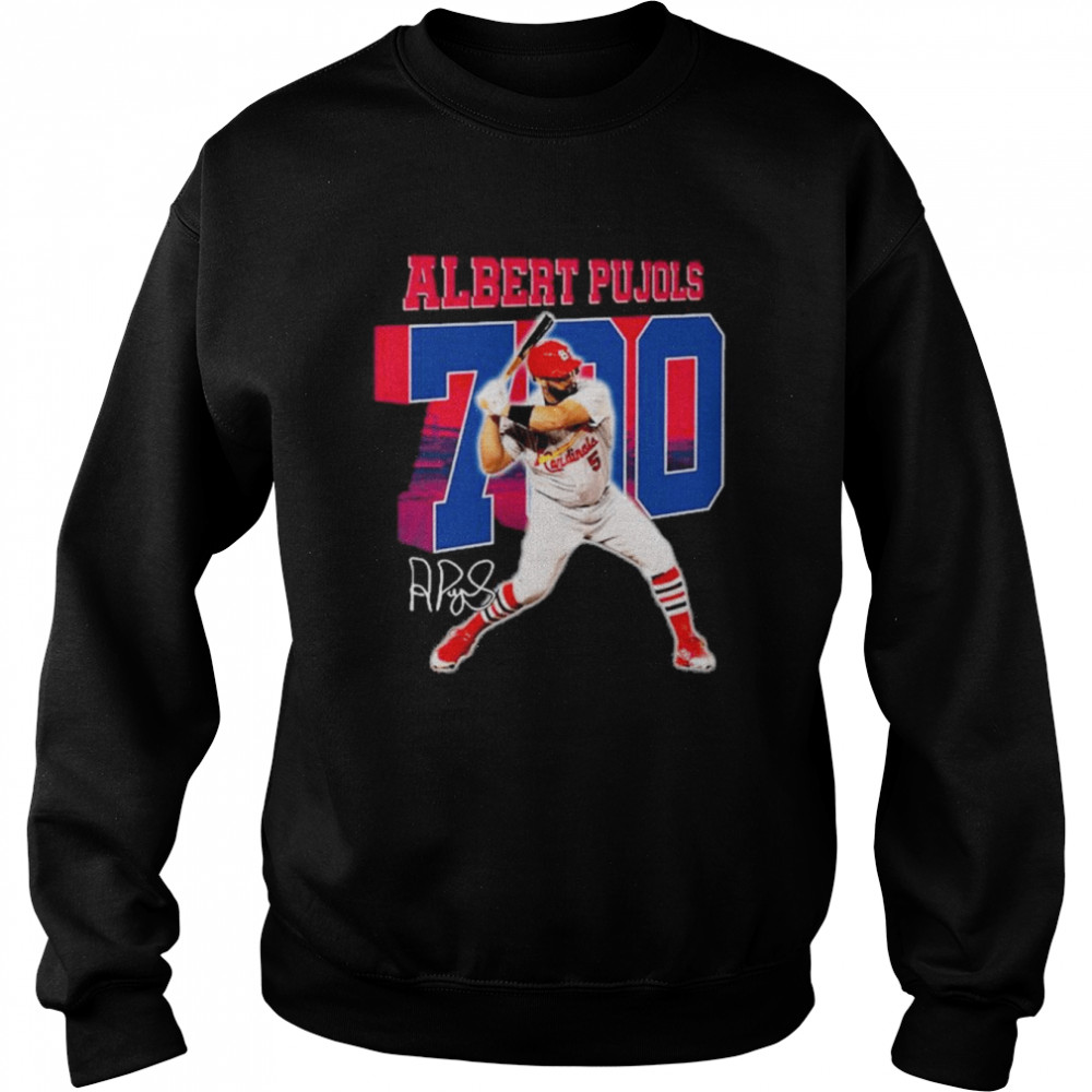 Albert Pujols 700 Career Home signature shirt Unisex Sweatshirt