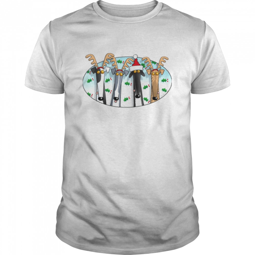 Greyhound Antlers Assorted Christmas shirt Classic Men's T-shirt