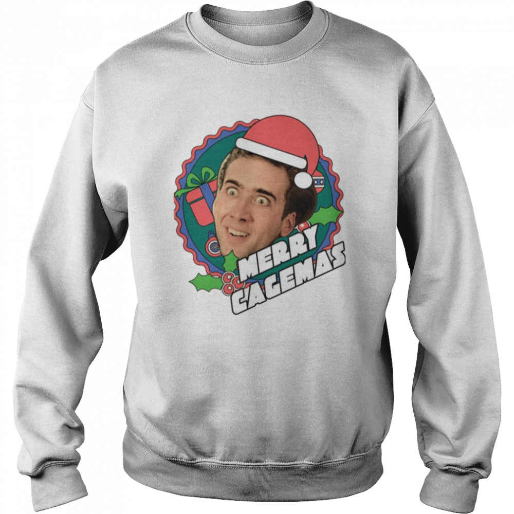 Merry Cagemas Nicolas Cage Christmas shirt Unisex Sweatshirt