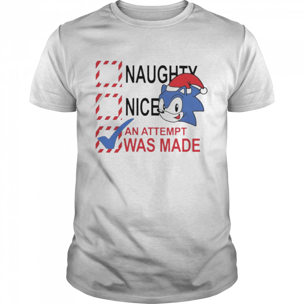 Sonic an attempt was mad Christmas shirt Classic Men's T-shirt
