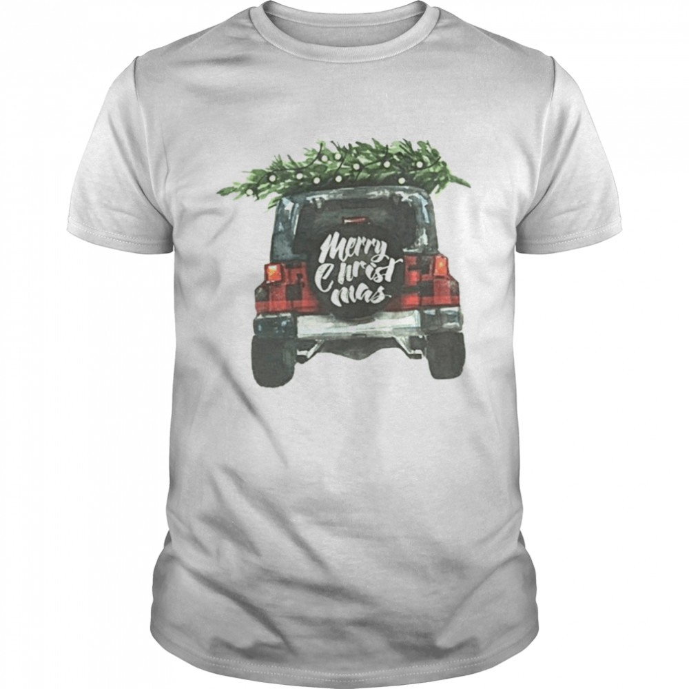 Christmas Jeep Picking Up The Pine Tree shirt Classic Men's T-shirt
