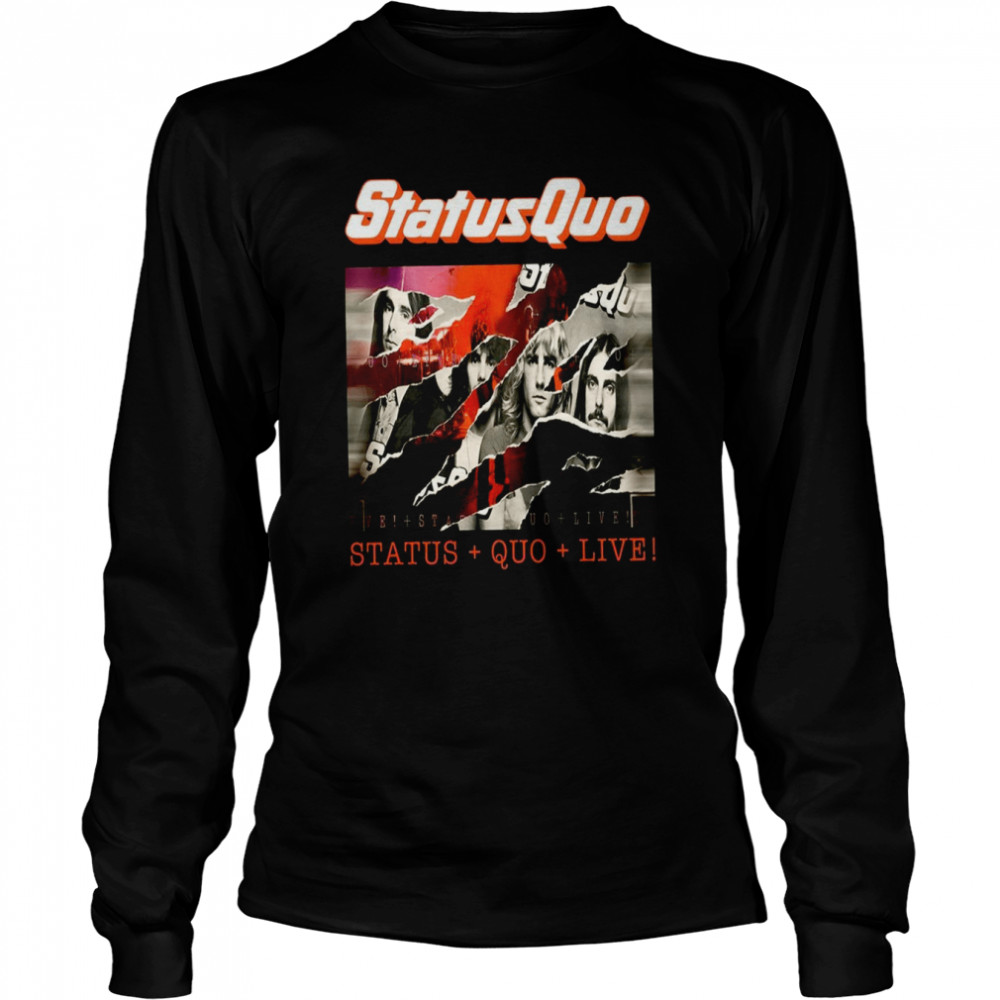 80s Music Art Spring Tour Status Quo shirt Long Sleeved T-shirt