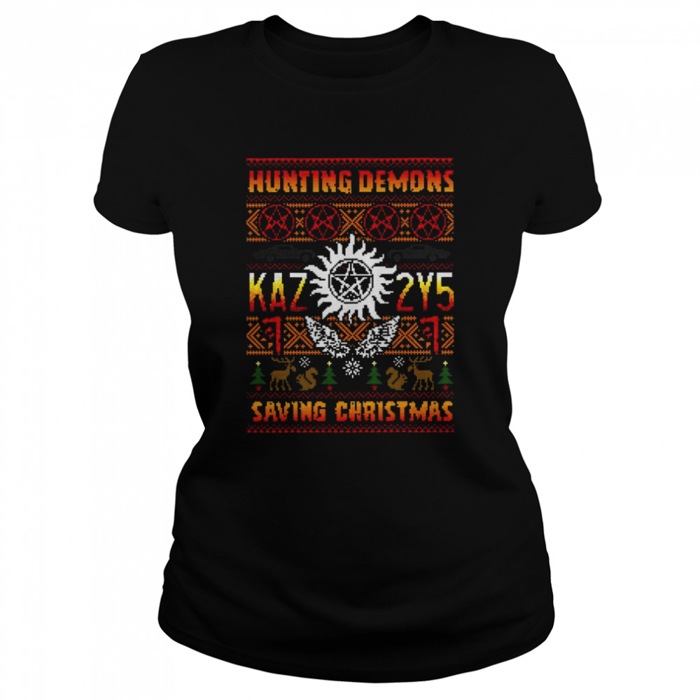A Supernatural Hunting Demons Saving Christmas shirt Classic Women's T-shirt