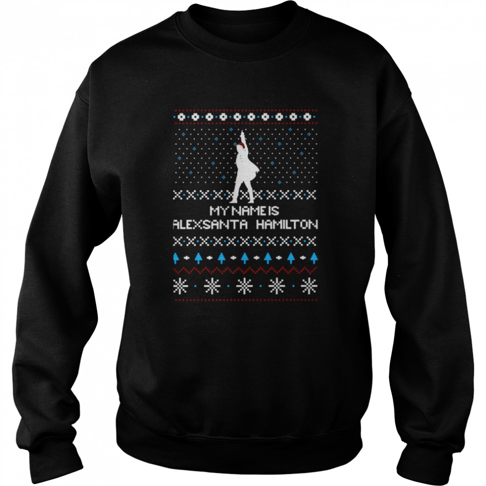 Alexsanta Hamilton Christmas Knit Pattern shirt Unisex Sweatshirt