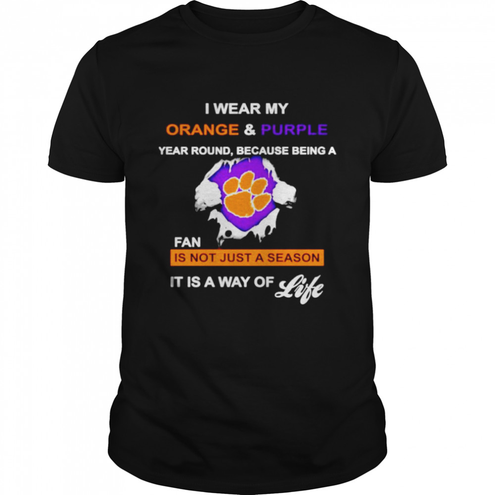 I wear my orange & purple year round because being a fan is not just a season shirt