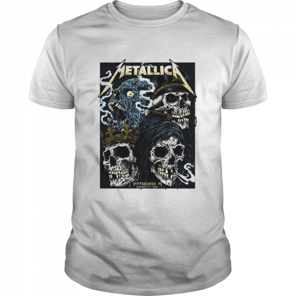 Metallica Pittsburgh Screen Printed Concert 2022 shirt
