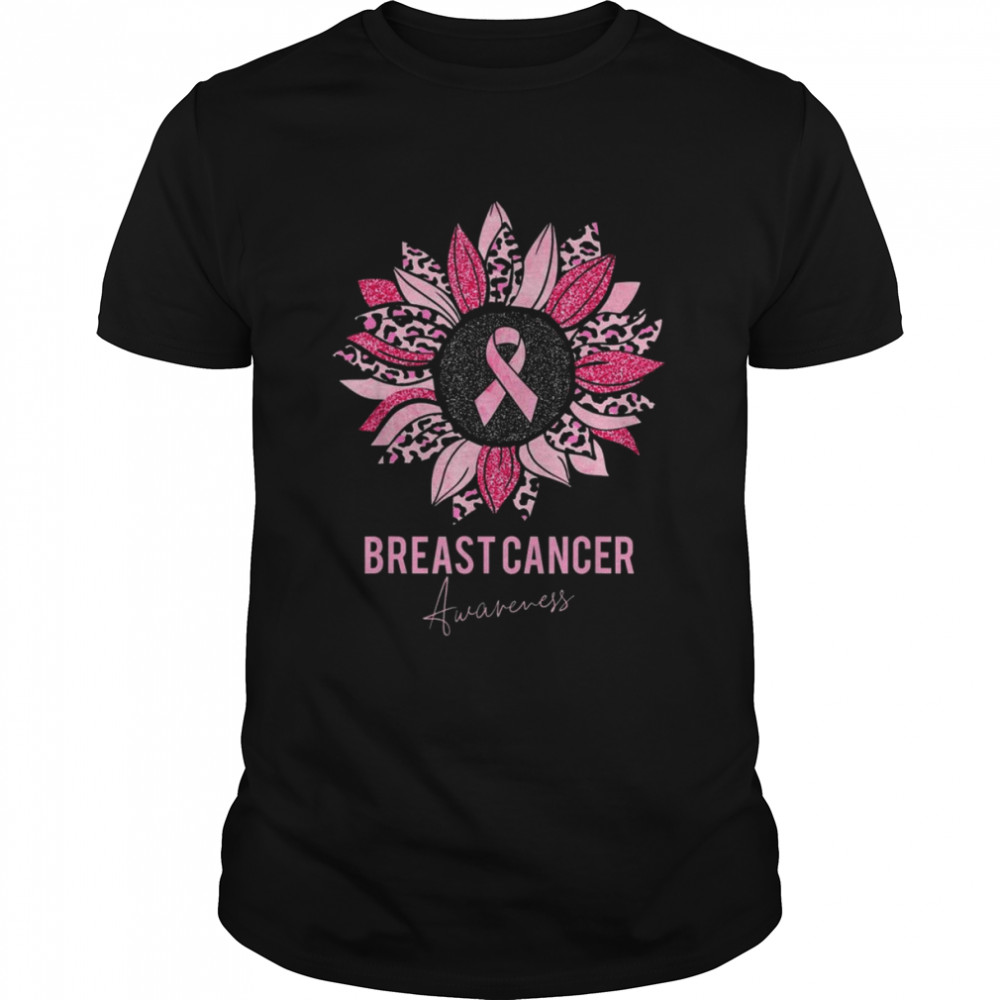 Sunflower Pink Breast Cancer Awareness T-Shirt