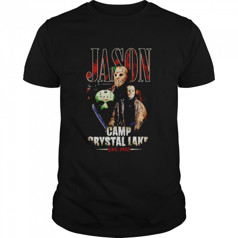 Jason Voorhees Friday The 13th Scary Movie Halloween camp crystal lake est 1935 shirt