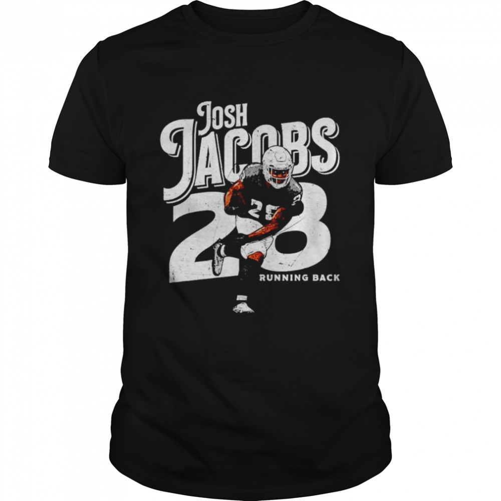 Josh Jacobs 28 Las Vegas player name running back shirt