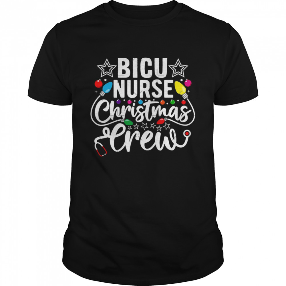 Bicu Christmas Crew Doctor Nurse Intensive Burn Care Unit Merry Nurse Christmas T-Shirts