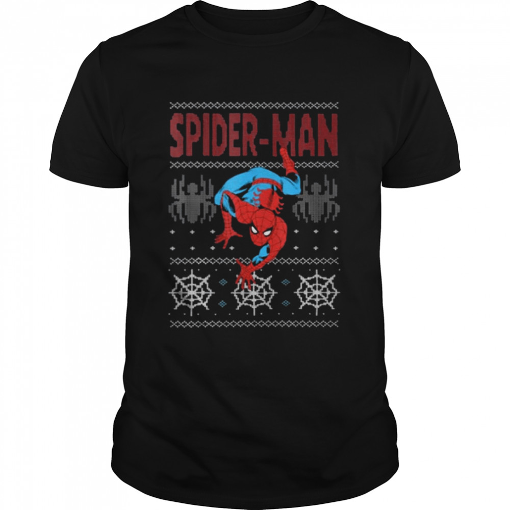 Spider Crawl Ugly Christmas Spiderman Christmas T-Shirt